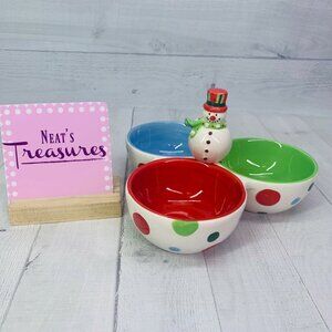 Style Eyes By Baum Bros WINTER WONDERLAND Collection 3 Section Condiment Dish